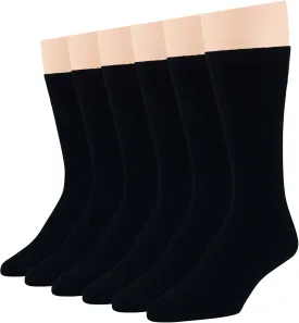 7BIGSTARS KINGDOM Men's Dress Socks Cotton-6 pack-XL-L-Big Tall-Brown Beige Blue Black Grey Khaki