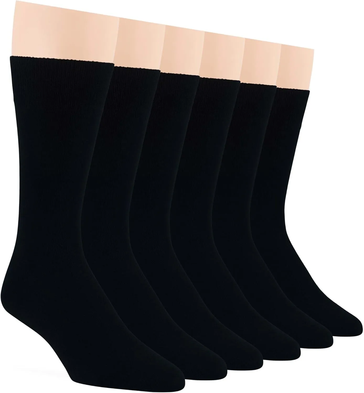 7BIGSTARS KINGDOM Men's Dress Socks Cotton-6 pack-XL-L-Big Tall-Brown Beige Blue Black Grey Khaki