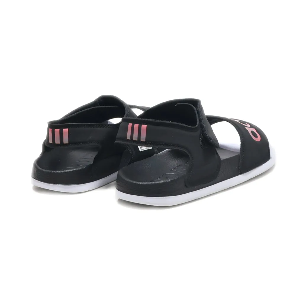 Adidas Adilette Flat Sandals Fabric Black Colour For Kids