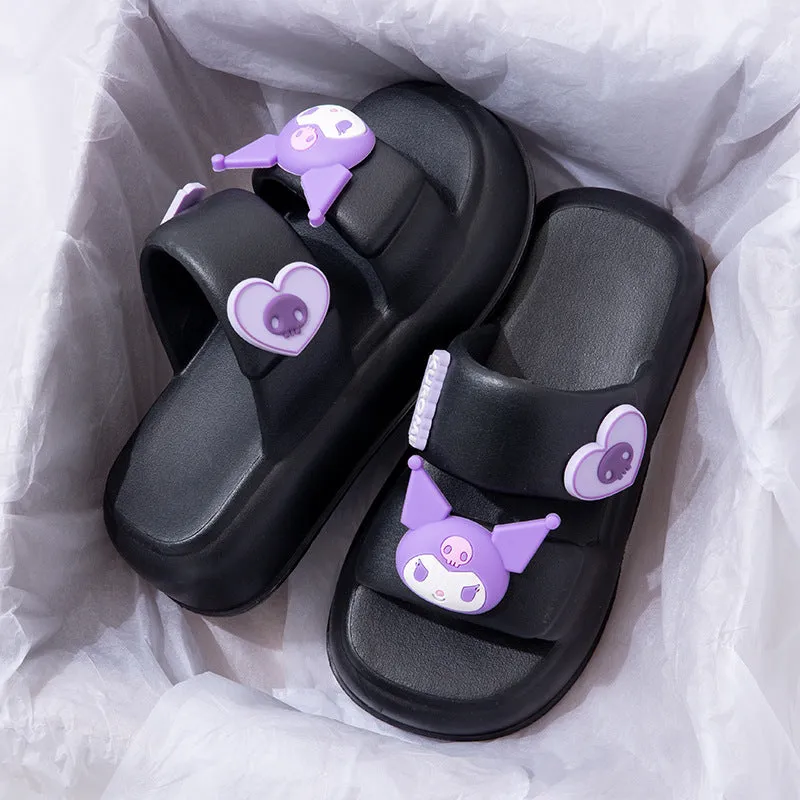 Cartoon Double Strap Chunky Sandals