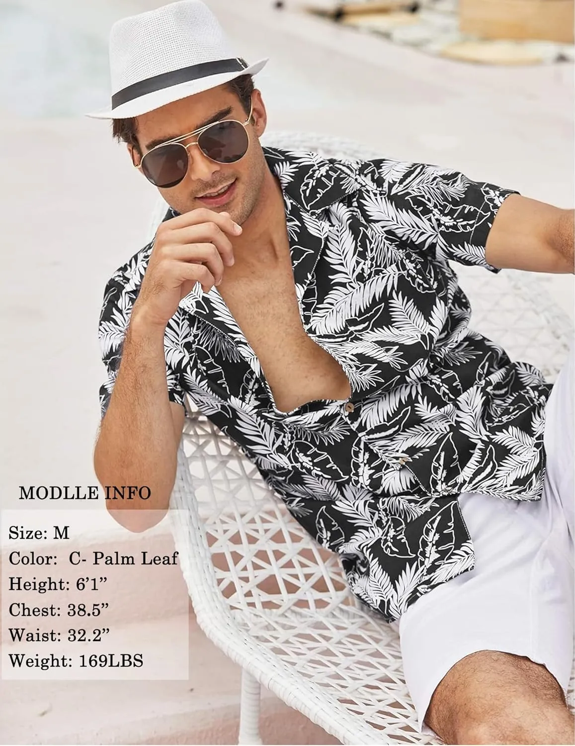 COOFANDY Mens Hawaiian Shirt Short Sleeve Buttoon Down Shirts Casual Tropical Floral Summer Linen Shirts