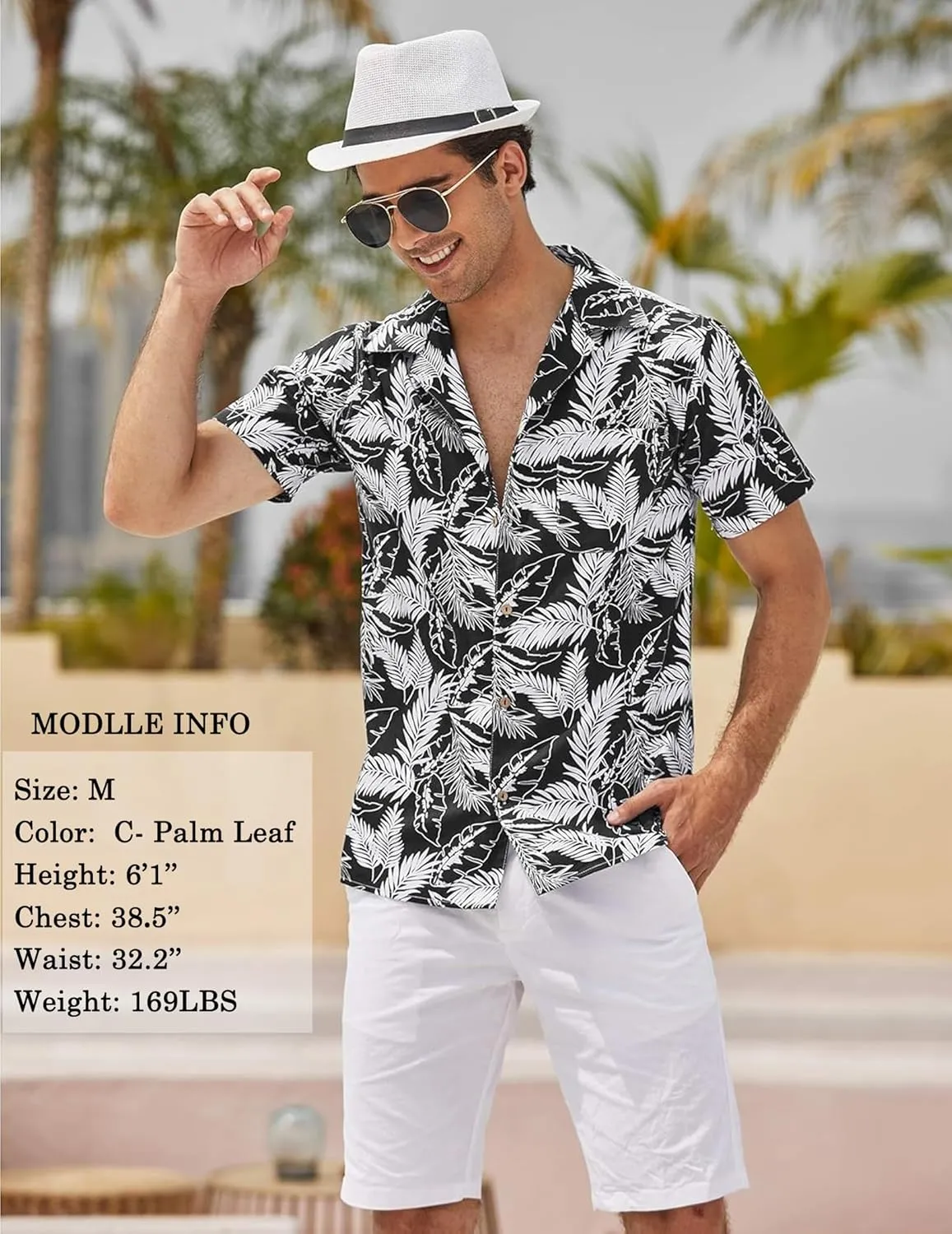 COOFANDY Mens Hawaiian Shirt Short Sleeve Buttoon Down Shirts Casual Tropical Floral Summer Linen Shirts