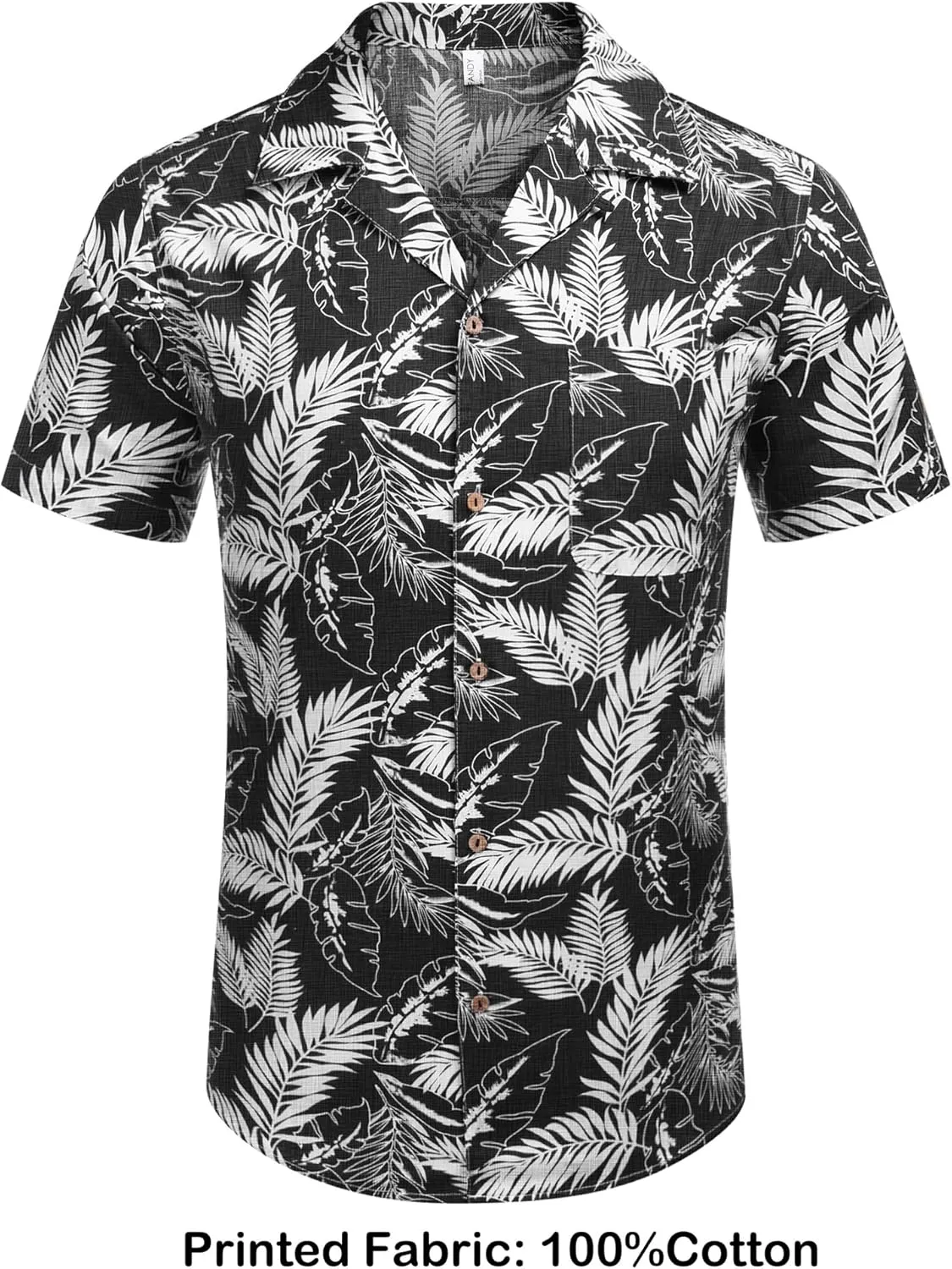 COOFANDY Mens Hawaiian Shirt Short Sleeve Buttoon Down Shirts Casual Tropical Floral Summer Linen Shirts