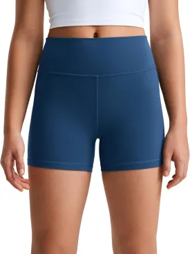 CRZ YOGA Girls Butterluxe Athletic Biker Shorts - Kids Teen High Waist Lounge Active Dance Yoga Running Buttery Soft