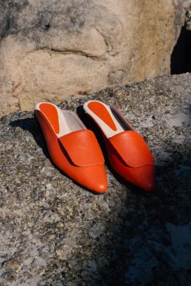 Fold Over Mule | Coral