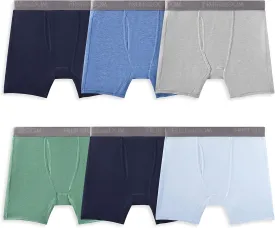 Fruit of the Loom Men's 4-Way Stretch Boxer Briefs | Lightweight & Moisture Wicking Underwear | Long, Regular Leg & Trunk