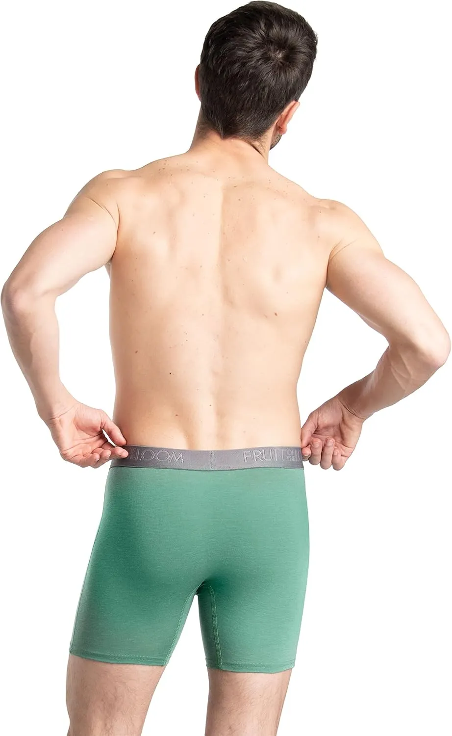 Fruit of the Loom Men's 4-Way Stretch Boxer Briefs | Lightweight & Moisture Wicking Underwear | Long, Regular Leg & Trunk
