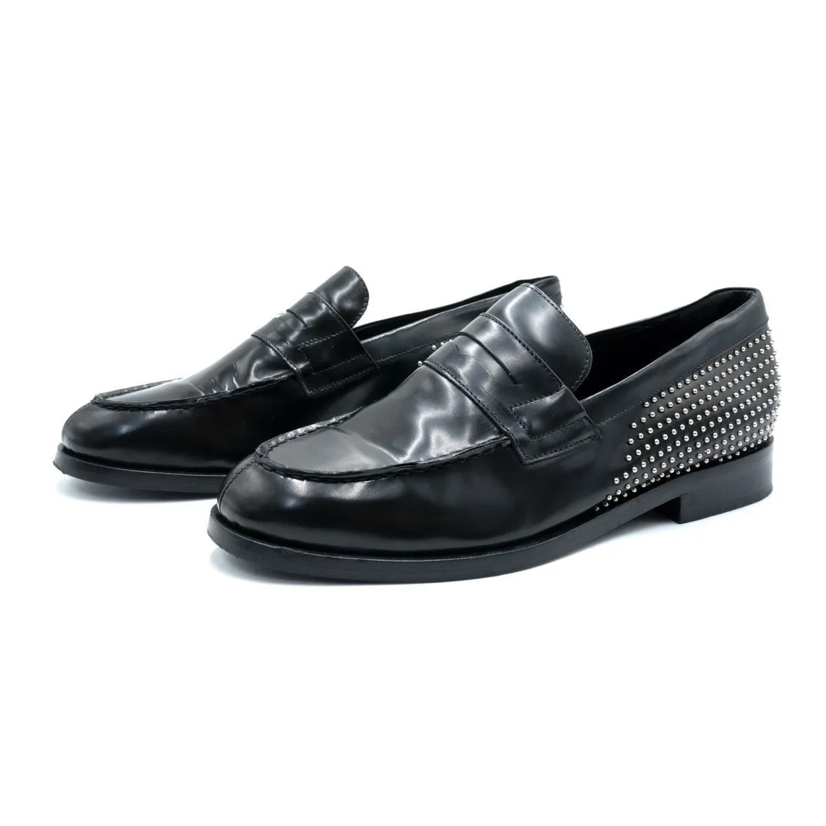 G.H. Bass & Co. Studded Loafers Leather Black Colour For Women