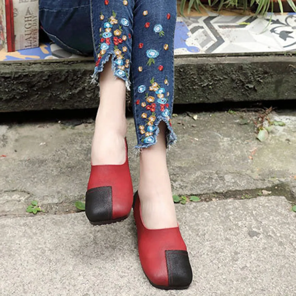 Handmade Leather Retro Flat Casual Shoes | Gift Shoes