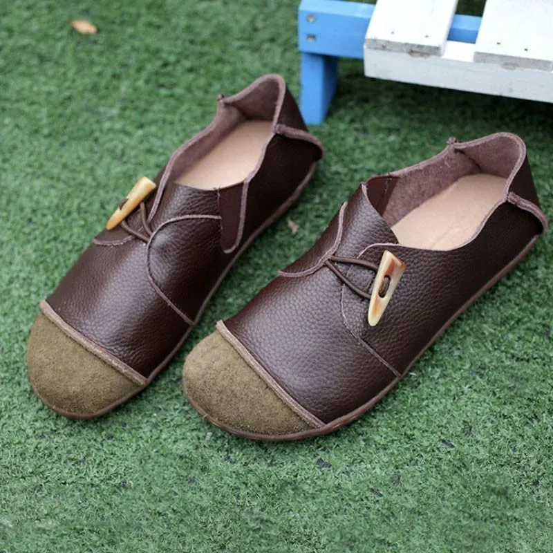 Retro Horn Handmade Leather Shoes