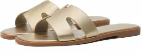 Stratuxx Kaze Open Toe Flat Dress Sandals Womens Slide Comfortable Summer Black, White, Tan Sandals for Women