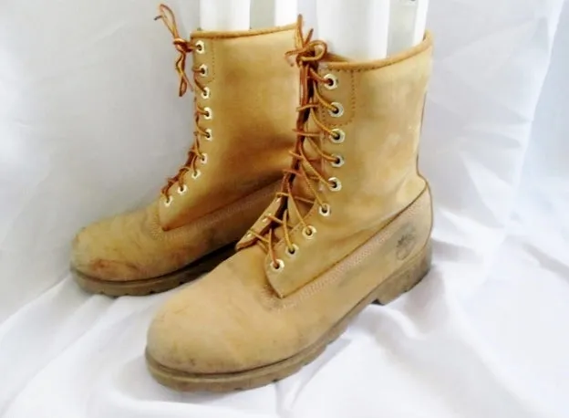 Womens TIMBERLAND USA Leather HIKING Boot Chukka BROWN 9 NUBUCK Ankle Trek Shoes
